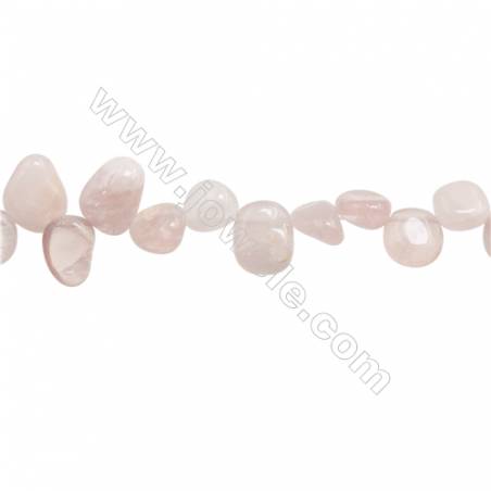 Natural Rose Quartz Beads Strand  Irregular  Size 8~15x9~15mm  hole 1mm  15~16" x 1strand