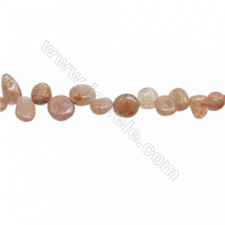 Natural Strawberry Quartz Beads Strand  Irregular Oval  Size 8~11x9~12mm  hole 1mm  15~16" x 1strand