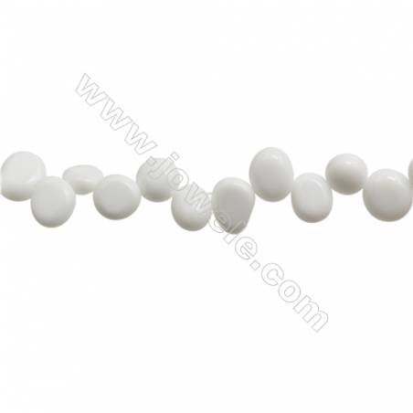 Natural White Agate Beads Strand  Irregular  Size 8~10x9~13mm   hole 1mm  15~16" x 1strand