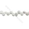 Natural White Agate Beads Strand  Irregular  Size 8~10x9~13mm   hole 1mm  15~16" x 1strand