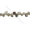 Perles Labradorite en forme irrégulière sur fil Taille 8~12mm x9~14mm trou 1mm x1fil 15~16"