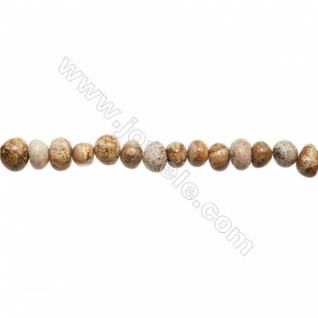 Natural Picture Jasper Beads Strand  Irregular  Size 7~9x9~11mm  hole 1mm  15~16" x 1strand