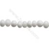 Perles Agate blanche en forme irrégulière sur fil Taille 6~9mm x8~9mm trou 1mm x1fil 15~16"