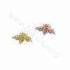 Brass Micro Pave Cubic Zirconia  Honeybee Charms Connectors Size 14x20mm Hole 1.2mm 10pcs/Pack