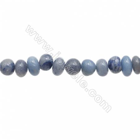 Perles Sodalite en forme irrégulière sur fil Taille 7~12mm x11~12mm trou 1mm x1fil 15~16"