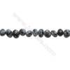 Natural Snowflake Obsidian Beads Strand  Chips  Size 6~8x7~11mm   hole 1mm  15~16" x 1strand