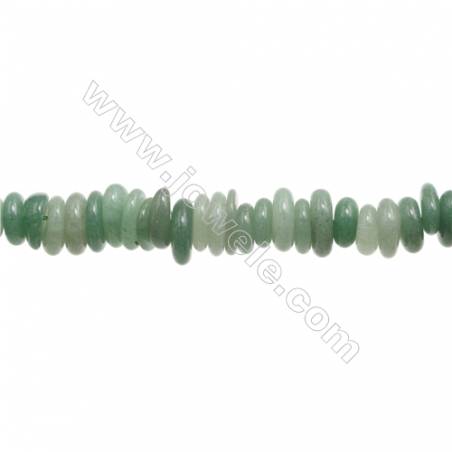 Natural Green Aventurine Chips Strand  Size 3~4x9~14mm  hole 1mm  15~16" x 1 Strand