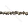Perles Jaspe Dalmatien en forme irrégulière sur fil Taille 2~4mm x9~14mm trou 1mm x1fil 15~16"