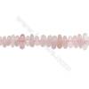 Perles Quartz rose en forme irrégulière sur fil Taille 3~4mm x9~14mm trou 1mm x1fil 15~16"
