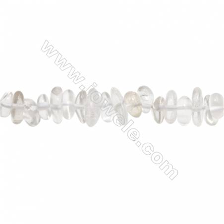 Perles Cristal de roche en forme irrégulière sur fil Taille 2~4mm x9~15mm trou 1mm x1fil 15~16"