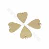 Ciondoli ambientali in ottone smaltato, cuore con 26 lettere inglesi, placcato oro, dimensioni 28x25 mm, foro 2 mm, 8 pezzi/conf