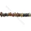 Perles Agate indienne en forme irrégulière sur fil Taille 2~4mm x8~14mm trou 1mm x1fil 15~16"