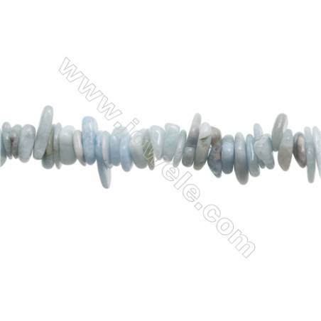 Perles Amazonite en forme irrégulière sur fil Taille 1~4mm x9~14mm trou 1mm x1fil 15~16"