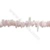 Perles Kunzite en forme irrégulière sur fil Taille 1~3mm x9~19mm trou 1mm x1fil 15~16"