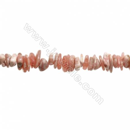 Natural Rhodochrosite Chips Beads   Size 1~3x8~12mm  hole 1mm  15~16" x 1 Strand