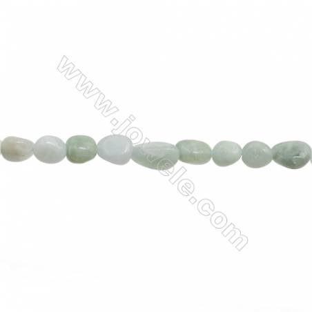 Natural Burma Jade Beads Strand  Irregular  Size 5~6x7~10mm  hole 1mm  15~16‘’ x 1strand