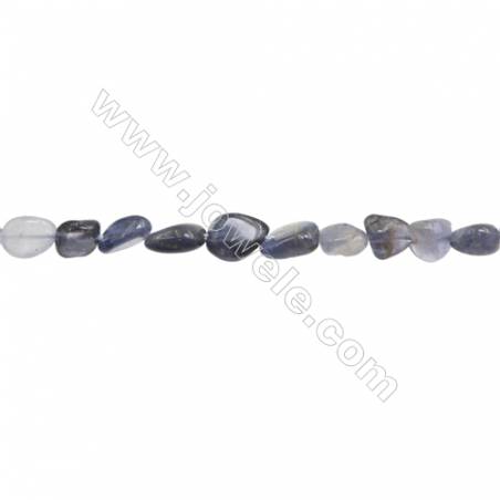 Perles Cordiérite((iolite) en forme irrégulière sur fil Taille 4~6mm x5~9mm trou 1mm x1fil 15~16"