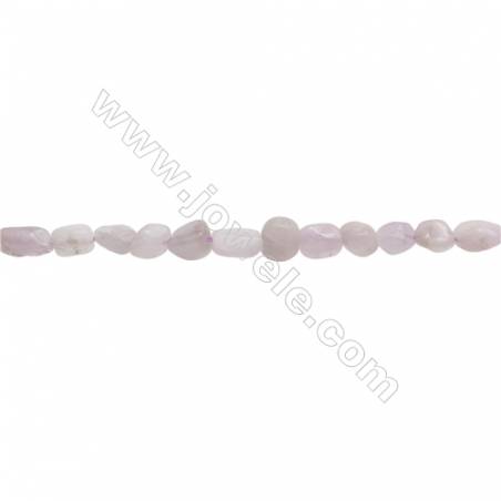 Natural Kunzite Beads Strand  Irregular  About 4~5 x6~8mm  hole 1mm 15~16" x 1strand