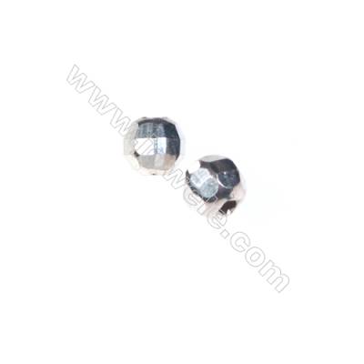 925 Sterling silver faceted beads, 4 mm, hole 1 mm, x 200pcs