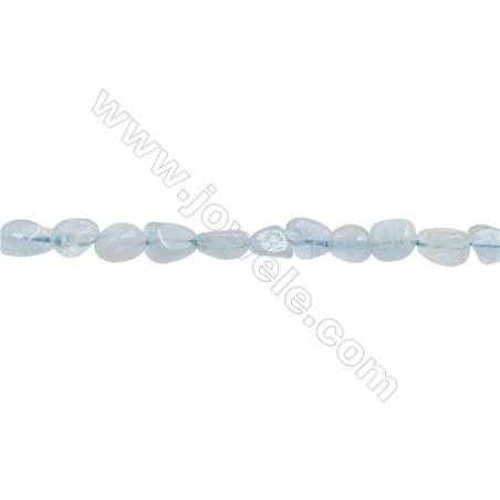 Natural Aquamarine Beads Strand  Irregular  Size  3~4x4~11mm  hole 1mm  15~16" x 1strand