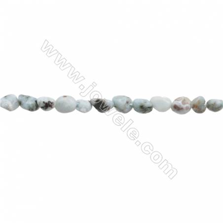 Natural Larimar Beads Strand Irregular  Size 4~5x5~8mm   hole 1mm  15~16" x 1strand
