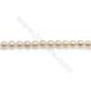 Fresh Water White Pearl Beads Strand  Round  Size 4~5mm  Hole 0.8mm  15~16" x 1strand