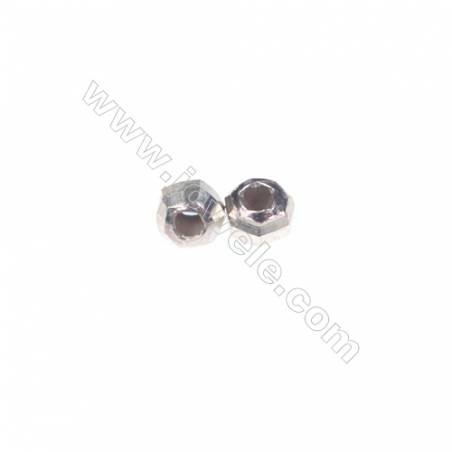925 Sterling Silber facettierte Perle 3mm x 200 Stck Durchmesser der Loch 1mm