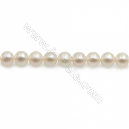 Fresh Water Pearl Beads Strand  Round  Size 6~7mm  Hole 1mm  15~16" x 1strand