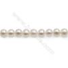 Fresh Water Pearl Beads Strand  Round  Size 7~8mm  Hole 1mm  15~16" x 1strand