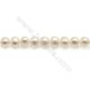 Fresh Water Pearl Beads Strand  Round  Size 7mm  Hole 0.8mm  15~16" x 1strand