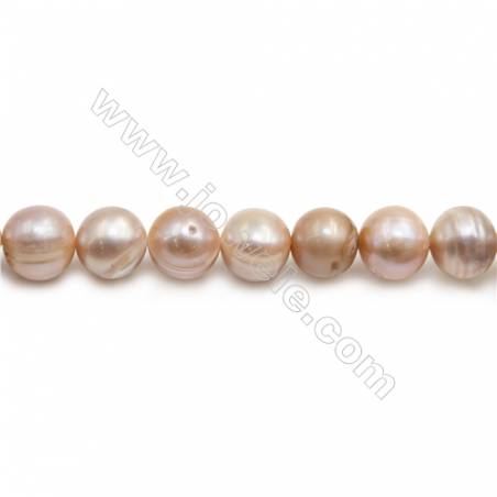 Fresh Water Pink Pearl Beads Strand  Round  Size 7~8mm  Hole 1mm  15~16" x 1strand