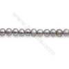 Fresh Water Grey Pearl Beads Strand  Oval  Size 6~7mm  Hole 0.8mm  15~16" x 1strand