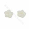 White Mother-of-pearl Shell Flower Charm Size10mm Hole0.8mm 20pcs/Pack