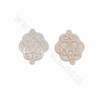 Hollow Celtic Knot Natural Pink Mother-of-Pearl Shell Charm  22x17.5mm 2pcs/Pack
