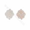 Hollow Celtic Knot Natural Pink Mother-of-Pearl Shell Charm  22x17.5mm 2pcs/Pack