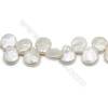 Fresh Water White Pearl Beads Strand  Teardrop  Size 15~16x18~20mm  Hole 0.8mm  15~16" x 1strand
