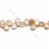 Fresh Water Pink Pearl Beads Strand  Teardrop  Size 13~14x16~18mm  Hole 0.8mm  15~16" x 1strand