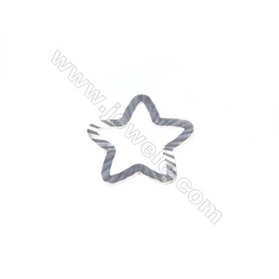 925 Sterling Silver Star Ornament, 11mm, x 200pcs
