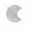 Meia lua em madrepérola branco. 23x26mm x 2pcs