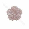 Acessório de madrepérola em forma de concha rosa cinco-folhas. Tamanho 28x28mm Orifício 0.8mm x2pçs/pacote