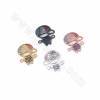 Brass Micro Pave Cubic Zirconia Little Boy Charms Connector Size 20x17mm Hole 1.6mm 4pcs/Pack