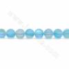 Perles de cristal synthétiques colorées, perles de cristal Aurora mat, perles rondes, taille 8mm, trou 1mm, 15~16"/cordeau
