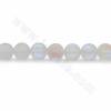 Perles de cristal synthétiques colorées, perles de cristal Aurora mat, perles rondes, taille 6mm, trou 1mm, 15~16"/cordeau