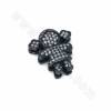 Ottone Micro Pave Cubic Zirconia Slide Charms, Little Girl, apribile, dimensioni 19x16mm, foro 10x2mm, 6pcs/pack