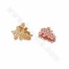 Brass Micro Pave Cubic Zirconia Little Girl Slide Charms Openable Size 19x16mm Hole 10x2mm 6pcs/Pack