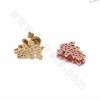 Ottone Micro Pave Cubic Zirconia Slide Charms, Little Girl, dimensioni 20x16mm, foro 10x2mm, 4pcs/pack