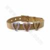 Accessoires coeur pour Bracelets en laiton couleur dorée or rose ou platine   Taille 14x13mm trou 10x2mm 30pcs/paquet