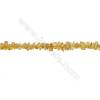 Natural Gemstone Yellow Jade Beads Strand  Chips  Size 4~8x5~12mm  hole 0.8mm  15~16" x 1strand