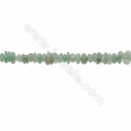 Natural Green Aventurine Chips Strand  Size 5~8x6~12mm  hole 0.8mm  15~16" x 1 Strand