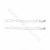 925 Sterling Silver End Extender Chains With Drop Tips Length 40mm Width 3mm Thickness 0.3mm 10pcs/Pack